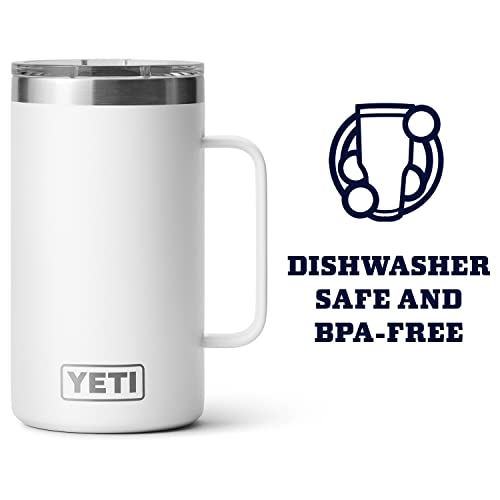 YETI Rambler 24 oz Mug, Stainless Steel, Vacuum Insulated N160