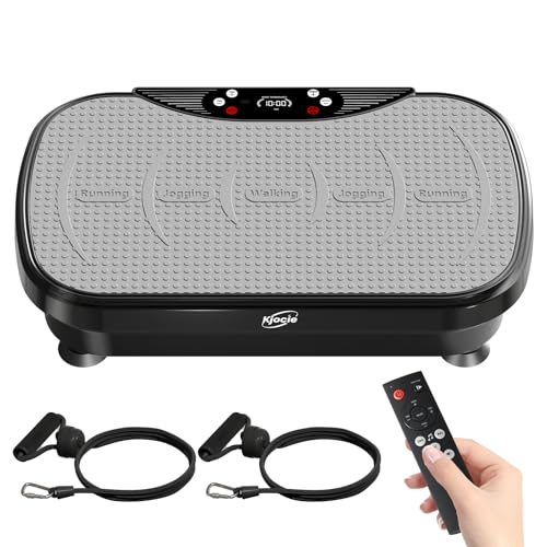 Vibration Plate Exercise Machine for Full Body Workout with Resistance Bands O9405
