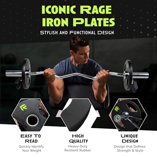 Cast Iron Weight Plates, Rubber Coated, 2" Steel Insert M845908