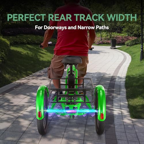 Vivi T01 20" x2.6 Fat Tire Electric Tricycle for Adults, 750W Peak, Folding 3-Wheel Bike D7496