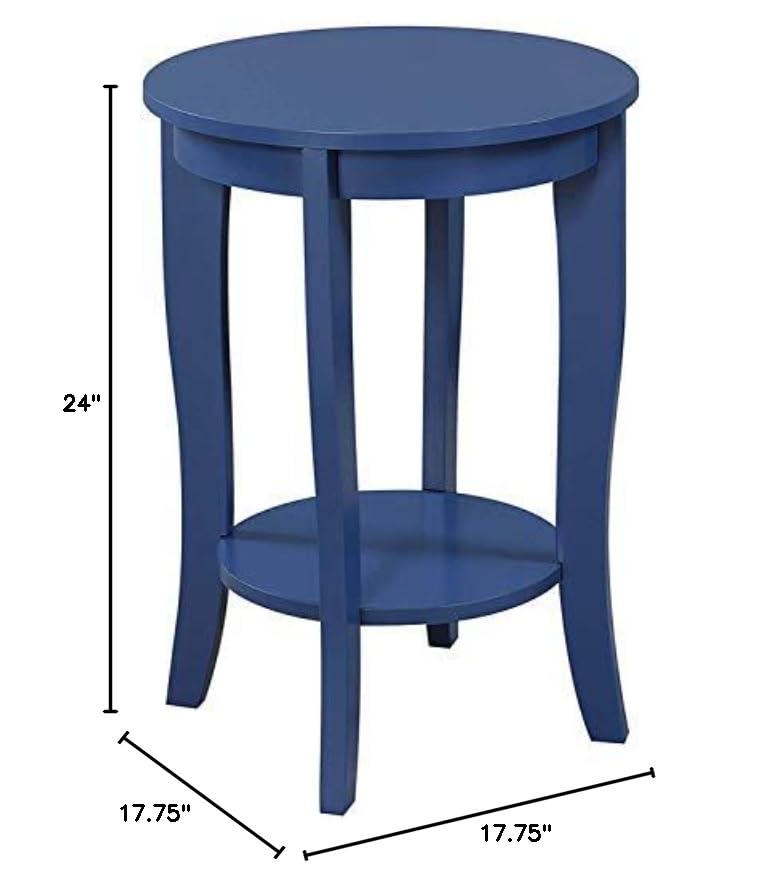 American Heritage Round End Table, Black U219