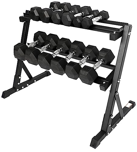 Rubber Coated Hex Dumbbell Weight Set R443