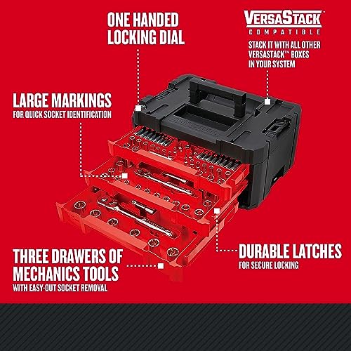 Craftsman 262-Piece Mechanic Tool Set with 3-Drawer VERSASTACK Tool Box, SAE/Metric W740