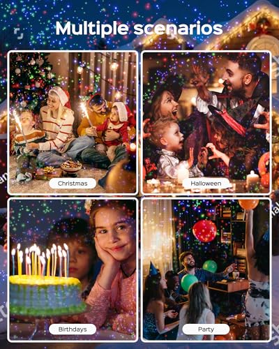 JACKYLED Halloween Christmas Projector Light, Outdoor 2-in-1 with Remote, IP65 Waterproof E20896