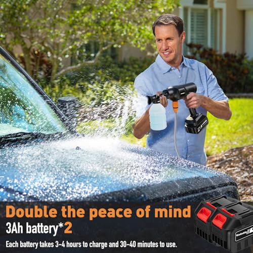 Portable Pressure Washer 900PSI Cordless with 2 Batteries K905908