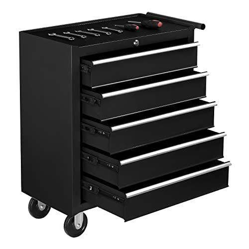 TUFFIOM 5-Drawer Rolling Tool Chest with Lockable Wheels R211166