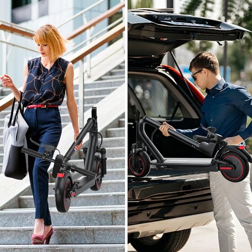 Electric Scooter with 10" Solid Tires, 500W Motor, 22 Miles Range, Folding D4827