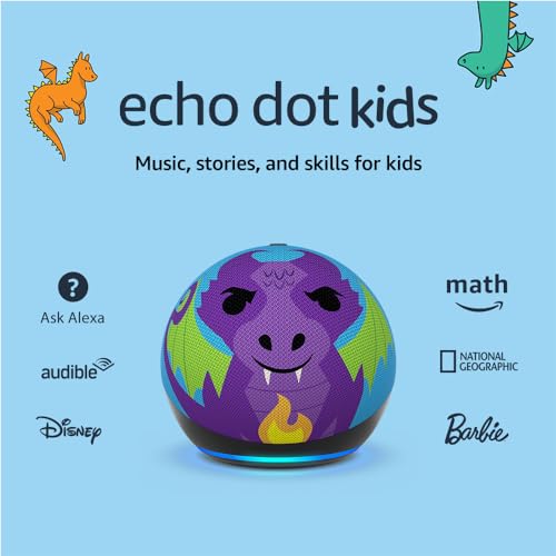 Amazon Echo Dot Kids (newest model) with parental controls, includes 1 year of Amazon Kids+, Owl E6968