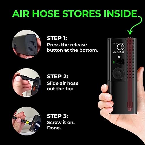 Airmoto Tire Inflator Portable Air Compressor with Digital Pressure Gauge D815