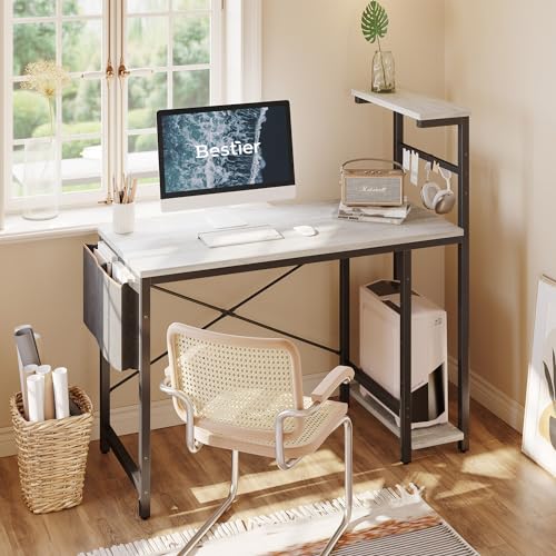 Bestier Gaming Desk with LED Lights, 51.3 Inch Computer Desk Q970