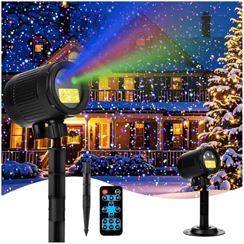 Halloween Christmas Projector Lights Outdoor with Remote, Waterproof Holiday Decor N1281