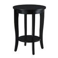 American Heritage Round End Table, Black U219