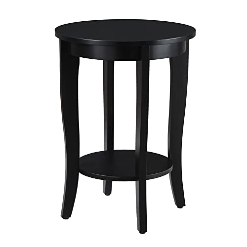 American Heritage Round End Table, Black U219