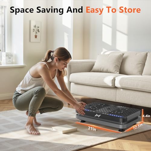 AXV Vibration Plate Fitness Platform Exercise Machine for Full Body Workout Q37919