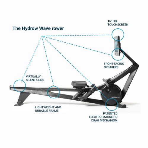 Hydrow Wave Rowing Machine with 16" HD Touchscreen, Foldable W49739