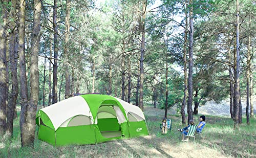 CAMPROS CP Tent 8 Person Weather Resistant Family Camping Tent with Carry Bag Z5924