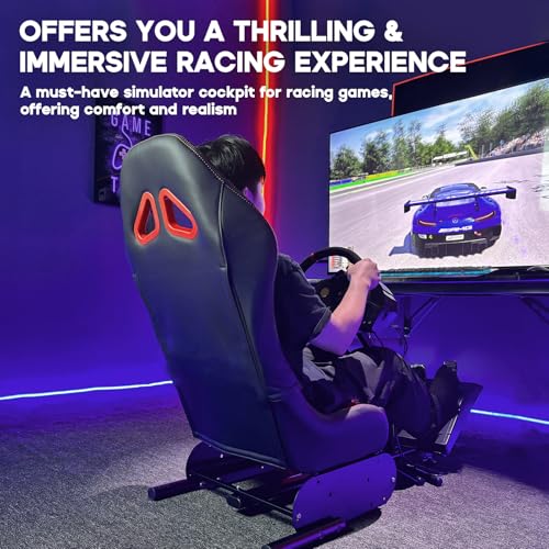 DIWANGUS Racing Simulator Cockpit with Seat for G29 G920 G923 PS4 PS5 PC O79101