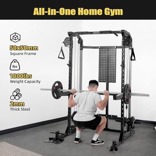 Power Cage 2000Lbs Capacity Power Rack with Cable Crossover O122915