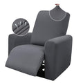Cool Reclining Couch Covers for 3 Cushion Couch Stretch 8-Pieces Recliner Sofa Covers 3 Seater Non Slip Washable Recliner Slipcovers with Elastic Bottom (3 Seat, Dark Grey)