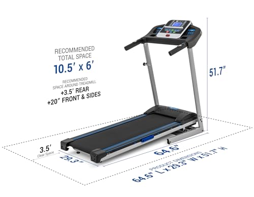 XTERRA Fitness Folding Smart Treadmill, 250+ LB Capacity S290