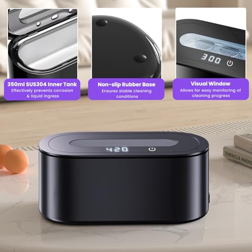 Ultrasonic Jewelry Cleaner 48kHz 12oz with Digital Timer V169663