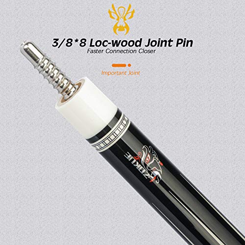 KONLLEN Pool Cue Stick Canadian Maple Billiard Cue Set with Extension and Case I6357