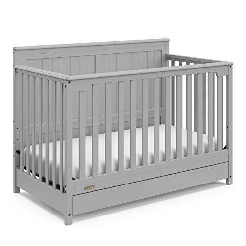 Graco Hadley 5-in-1 Convertible Crib and Changer with Drawer (Black) P7234