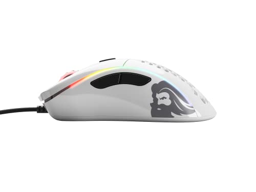 Glorious Model D Wired Gaming Mouse - 68g Honeycomb RGB Ergonomic, Matte White M160012