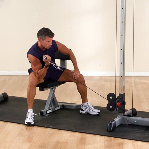 Body-Solid GDCC250B Cable Crossover Machine for Home Gym, Dual Weight Stack, Black E4559