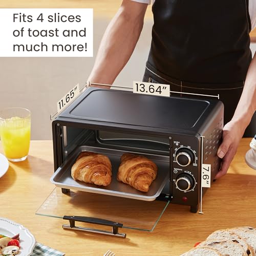Elite Gourmet ETO236 Compact 2 Slice Toaster Oven, Black C32483