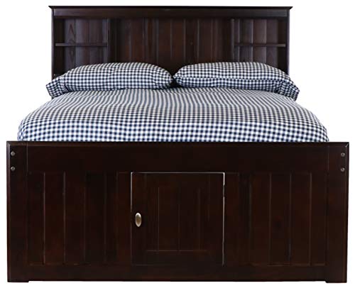 Discovery World Furniture White Full Bookcase Bed with 6 Drawers Z895159