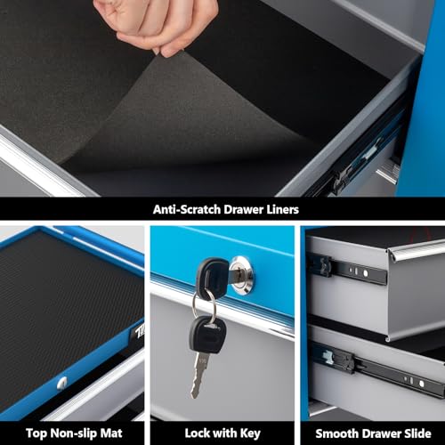 TUFFIOM 5-Drawer Rolling Tool Chest with Lockable Wheels R211166