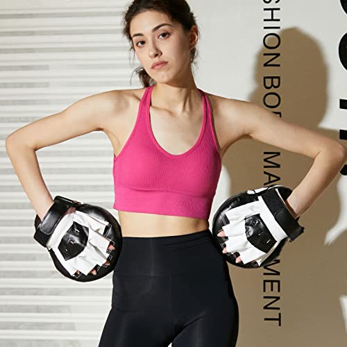 Valleycomfy Boxing Curved Focus Punching Mitts Leatherette Training Pads D262