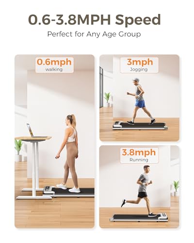 Under Desk Treadmill 2.5 HP Portable Walking Pad with Remote Control, Silver T6880