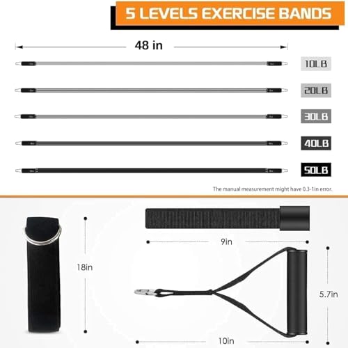 VEICK Resistance Bands with Handles for Home Workout O75059