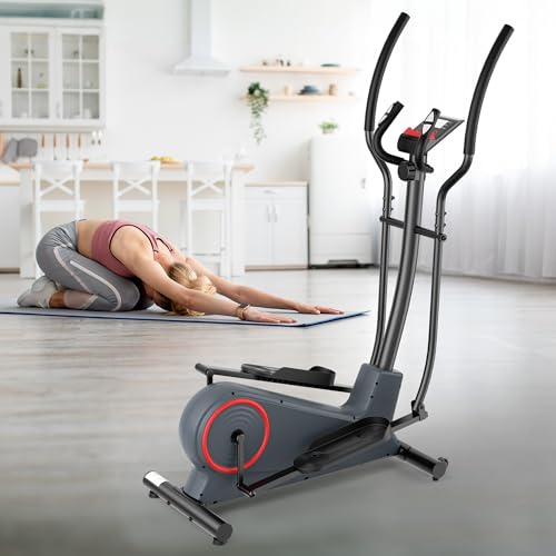 Elliptical Exercise Machine for Home with 8-Level Resistance and LCD Monitor C7688