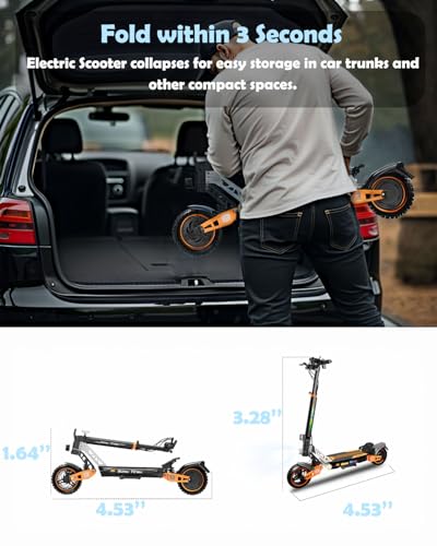 Ruitoo Electric Scooter 1000W Motor, Foldable Off Road E-Scooter for Adults I897875