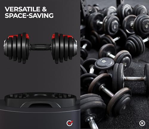 Yaheetech Adjustable Dumbbell Set with Anti-Slip Handle for Home Gym J871148
