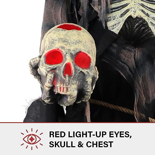 Haunted Hill Farm Motion-Activated 7.5-Ft. Smoldering Ghoul Animatronic Halloween Decoration N1475