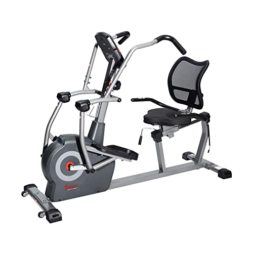 Sunny Health & Fitness Elite Recumbent Cross Trainer & Elliptical Machine with Arm Exercisers M861