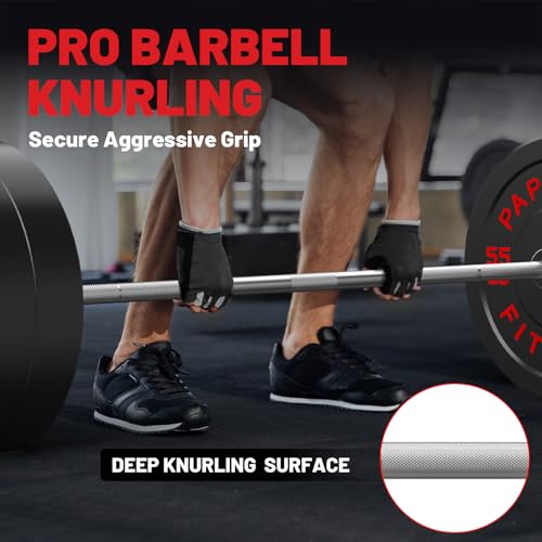 PAPABABE Olympic Barbell 2-inch 45lb Weight Bar for Strength Training V204840