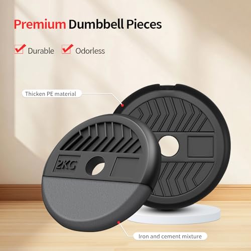 Adjustable Dumbbells 80lbs Free Weight Set with Connector for Home Gym I872