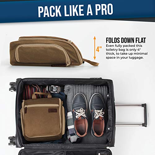 D&D Hanging Travel Toiletry Bag for Men and Women – Large Organizer with 10 Compartments, YKK Zippers, Water-Resistant Nylon A817507