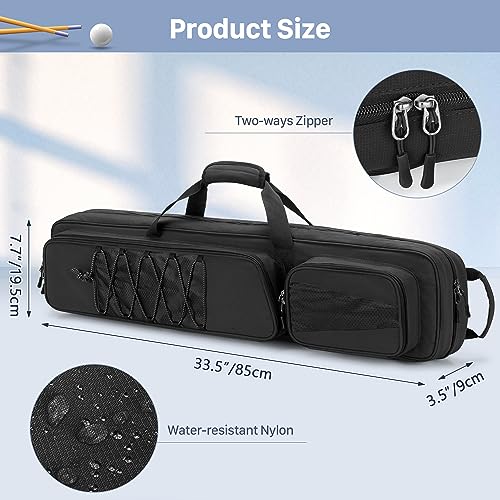 4x5 Pool Cue Case with Shoulder Strap B124