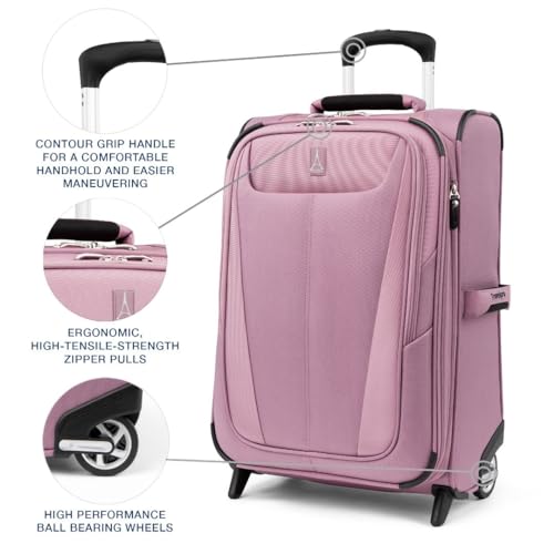 Travelpro Maxlite 5 Softside Expandable 2 Wheel Carry-On Luggage, Burgundy, 22-Inch Q6258