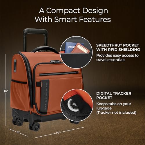 Briggs & Riley 22" Carry On Expandable Spinner - Softside Luggage, Black G487462