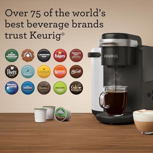Keurig K-Cafe Single-Serve Coffee, Latte & Cappuccino Maker with Milk Frother, Dark Charcoal H6761