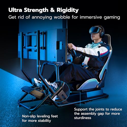ARES WING Racing Simulator Cockpit with Monitor Mount and Seat P60837