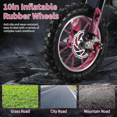 Kids Dirt Bike 49cc Gas Mini Motorcycle Off Road Pink Q561898