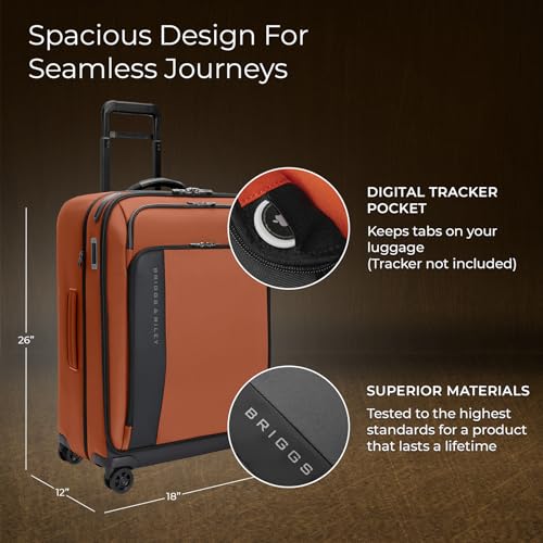 Briggs & Riley 22" Carry On Expandable Spinner - Softside Luggage, Black G487462